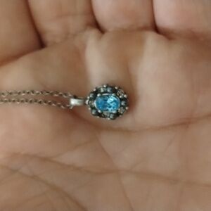 silver topaz necklace